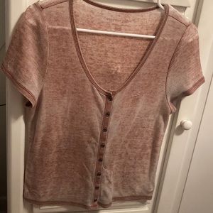American Eagle Button T-Shirt